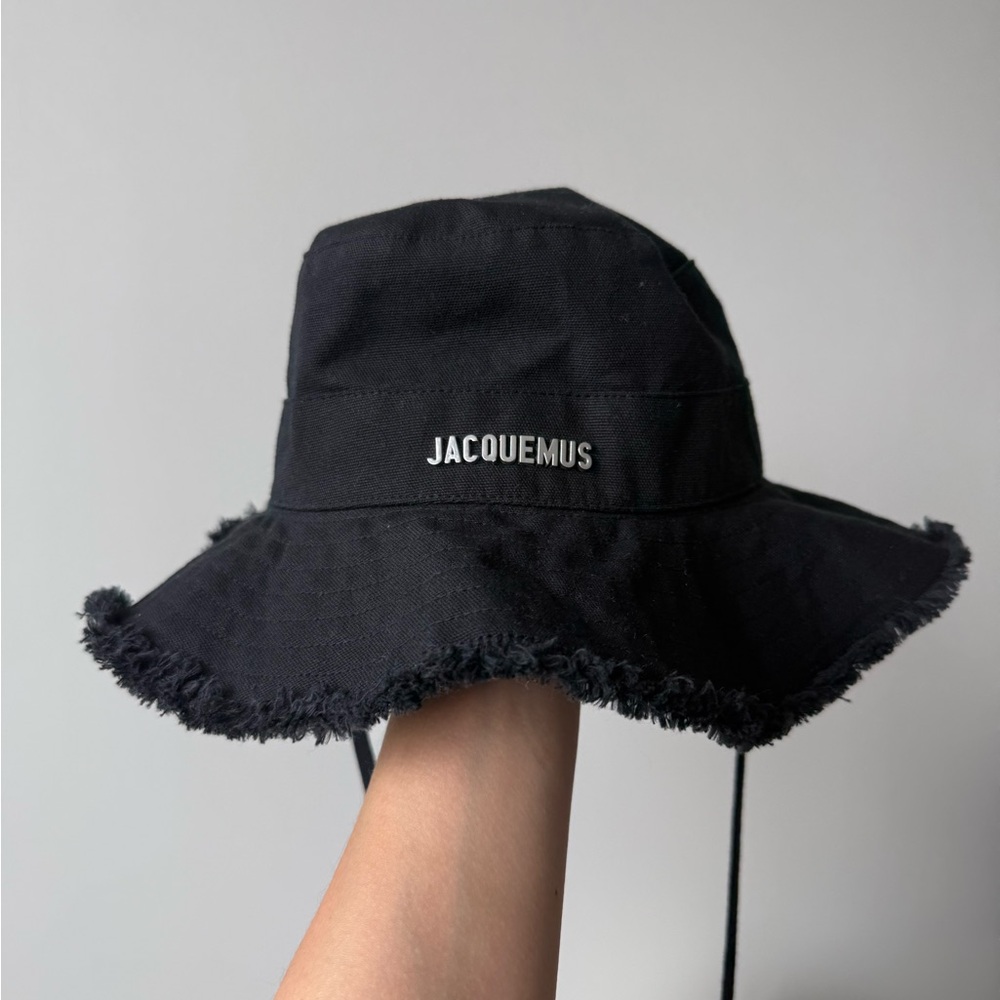 Jacquemus Frayed Black Hat XS